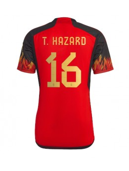 Belgien Thorgan Hazard #16 Replika Hemmakläder VM 2022 Kortärmad